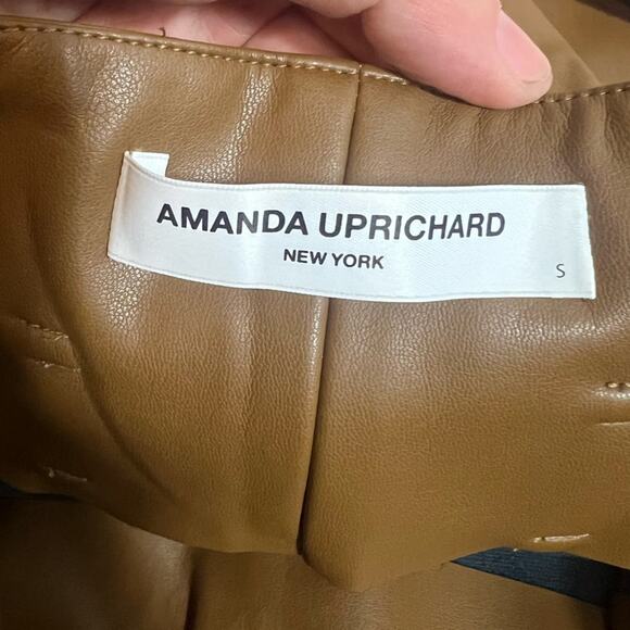 Amanda Uprichard Tessi Faux Leather Pant in Tan revolve - Picture 5 of 8